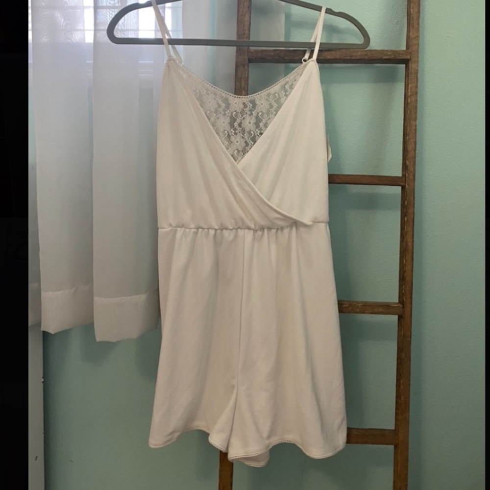 White lace romper